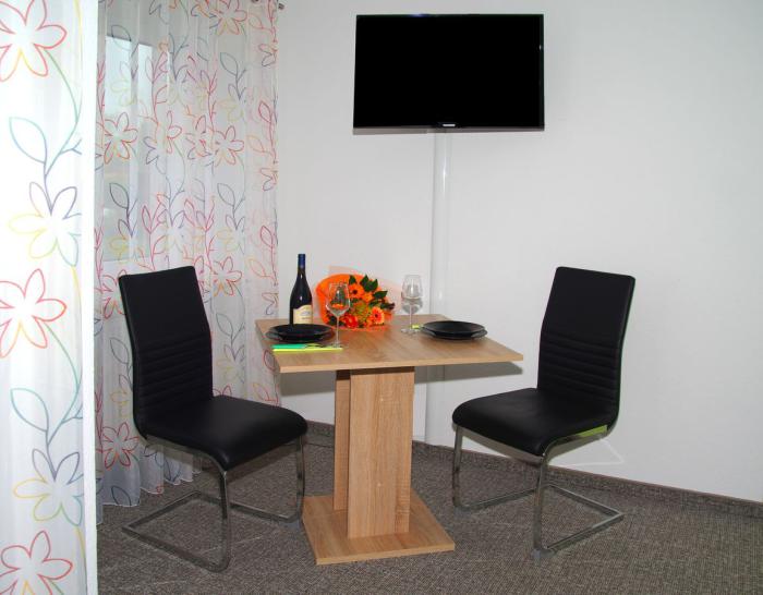 Die Sitzecke des Wohnzimmers in der Ferienwohnung in Kempten